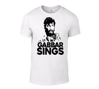 VXCEVF SHOLAY Movie White Yellow Black Red Mens Women T Shirt 100% Cotton Gabbar Sings Singh Bollywood Indian Amitabh bachchan Film W8929(Medium)