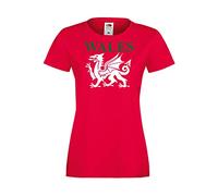 VXCEVF Wales Welsh Nation Cymry Cymru Rugby Y Ddraig Goch Dragon Red Lady Fit White Yellow Black Red Mens Women T Shirt 100% Cotton28913(Large)