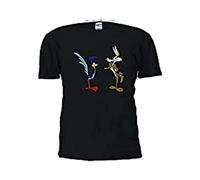 VXCEVF Wile E. Coyote and The Road Runner Cartoon Movie Men Women Unisex t Shirt Damen Kurzarm(Medium)