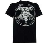 VXCNOZQL Venom Band in League with Satan Men T-T-Shirts à Manches Courtes Black(Large)