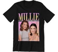 VXCNOZQL Vintage 90s for Millie Bobby Brown T-Shirts à Manches Courtes(Small)
