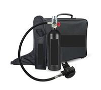 VXDEFP Ensemble de Bouteilles de plongée sous-Marine 1L Cylindre De Plongée Sauvetage d'urgence Respirateur De Plongée Portable Sac À Dos Petit Cylindre D'oxygène(Zwart)