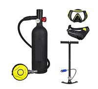VXDEFP Ensemble de Bouteilles de plongée sous-Marine Bouteille D'oxygène De Plongée sous-Marine Capacité 1L Respirateur De Plongée Portable(Zwart)