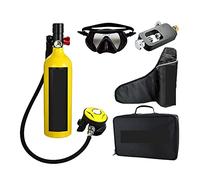 VXDEFP Ensemble de Bouteilles de plongée sous-Marine Respirateur De Plongée Portable De Loisirs en Plein Air De Style Adulte Équipé d'une Bouteille D'oxygène d'une Capacité De 1L(Yellow Set D)