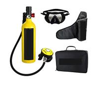 VXDEFP Ensemble de Bouteilles de plongée sous-Marine Respirateur De Plongée Portable De Loisirs en Plein Air De Style Adulte Équipé d'une Bouteille D'oxygène d'une Capacité De 1L(Yellow Set C)
