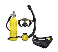 VXDEFP Ensemble de Bouteilles de plongée sous-Marine Snorkel Plongée sous-Marine Recycleur Équipement Portable De Plongée en Apnée Profonde(Silverhead in Yellow Bottle)