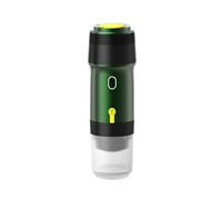VXDEFP Machines à café,Cafetière portative, Machine à café électrique portable Machine à expresso italienne portable for voiture et maison Machine à café de à capsules 3 en 1(Metallic green)