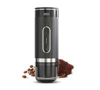 VXDEFP Machines à café,Cafetière portative, Machine à café expresso électrique portable sans fil, mini cafetière chauffante avec bac à café 3 en 1 en poudre/capsule N/capsule DG(Zwart)
