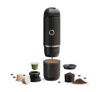 VXDEFP Machines à café,Cafetière portative, Machine à expresso portable 2 en 1, capsules compatibles et café moulu, pression de 19 bars, parfaite for les voyages, le camping