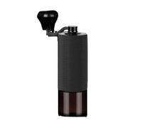 VXDEFP Machines à café,Cafetière portative, Moulin à café manuel CNC en acier inoxydable professionnel à double roulement réglable à meule à main for grains de café(Black glass powder silo)