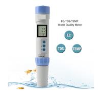 VXDEFP PH Mètre du Sol, Testeur de qualité de l'eau COM100 EC/TDS/Temp, Moniteur de Piscine d'aquarium de Haute précision, détecteur de conductivité, testeur de pureté, Stylo