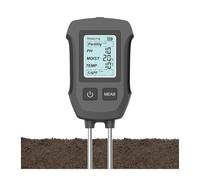 VXDEFP PH Mètre du Sol, Testeur de Sol numérique 5 en 1, pH, humidité, lumière, température, fertilité, for Plantes de Jardin, Ferme, Serre, Pot
