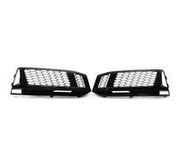 VXELY Pour A4L Sports Edition S4 2016-2018, 2 cadres de feux de brouillard avant perforés en nid d'abeille, pièces modifiées automatiquement 8W0807681K 8W080768 (noir brillant)