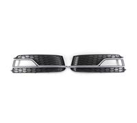 VXELY Pour A5 2013-2017 Accessoires de voiture 2 pièces nid d'abeille avant brouillard cadre filet milieu filet 8T0807681K 8T0807682K 8T0807681M 8T0807682M cadre de phare antibrouillard (noir avec