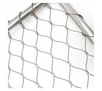VXHCS Filet de Corde en Acier Inoxydable 304, pour Garde-Corps D'extérieur 5cm/1,5mm Mailles Grille MéTallique Filet de Sécurité pour Décoration Jardins et Fermes(1x5m/3.3x16.4ft)