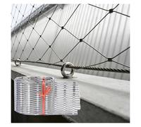 VXHCS Filet de Sécurité pour Balcon 304 Filet de Corde en Acier Inoxydable, 8cm/2mm Filet de Clôture de Cerf Durable, Grillage de Jardin en Métal en Acier(1.5x8m/4.9x26.2ft)