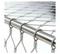 VXHCS Grille Métallique Mesh Toile INOX, Treillis Métallique Multifonctionnel, 5cm/1,5mm Acier Inoxydable sur Mesure Filet Anti-Chute(1.2x20m)