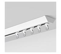 VXHCS Rail de Rideau Plafond en Alliage D'aluminium Longueur 1m À 2,6m Support pour Chambre Coucher, Salon(White,1.9m/6.2ft)