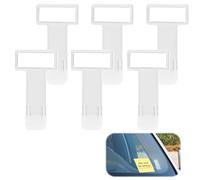 Vxiwscy 6Pcs Clear Car Ticket Holders for Parking Tickets, Support De Permis De Stationnement, Autocollants pour Tickets De Parking sur Pare-Brise, Idéal pour Permis De Conduire Et Autres Cartes