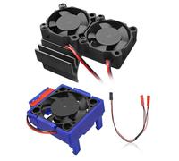VXL-3s ESC Ventilateur de refroidissement et moteur de refroidissement double ventilateur pour Traxxas Slash 4 × 4 VXL Rustler 4 x 4 Stampede 4 x 4 tuyaux 4 × 4 Velineon VXL-3s, noir