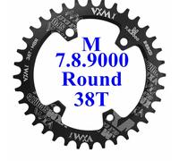 Vxm 96bwind- Anneau De Chaîne Pour Vtt,30t 32t 34t 36t 38t,Pièces De Plaque Dentée Couronne Pour M7000 M8000 Safe100 M5100 - Type Black 38t Round