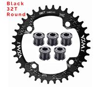 Vxm Narrow Wide Link 104 Bcd Avec Boulons 30t - 52t Vtt Chaîne Ovale/Ronde 104bcd 38 36 Dents - Type Round Black 32t-104bcd