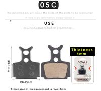 Vxm-Plaquettes De Frein À Disque Hydrauliques En Résine Semi-Métallique Pour Vélo,Pièces De Vélo Vtt,Pour Wintermano Avid Hayes Magura Formula M8020 Db - Type 05c Resin 1 Pairs
