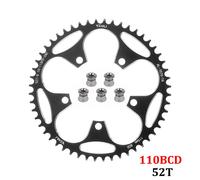 Vxm-Plateau De Vélo De Route Étroit Et Large Avec 5 Vis À Disque,Manivelle De Vélo,Shimano,Sram,36t-58t,110/5 Bcd,110bcd - Type Black52t And 5screws-110 Bcd