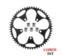 Vxm-Plateau De Vélo De Route Étroit Et Large Avec 5 Vis À Disque,Manivelle De Vélo,Shimano,Sram,36t-58t,110/5 Bcd,110bcd - Type Black56t And 5screws-110 Bcd