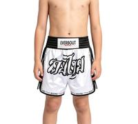 Vxuxlje Enfants Tenue Boxe Thai Enfant Short De Grappling Boxer Ans Vert Blanc 7-8 Ans