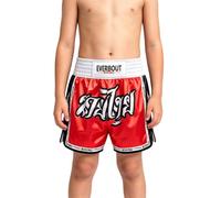 Vxuxlje Enfants Tenue Boxe Thai Enfant Short De Grappling Boxer Ans Vert Rouge 5-6 Ans