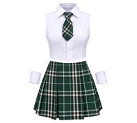 Vxuxlje Femme Tenue Écolière Ensemble Uniforme Scolaire Animé Lingiere | Uniforme Marin,De,Ensemble Complet Cosplay,Soirée,Cadeau Saint-Valentin,Festival Musique,Thème,Noël,Performance,Boîte Nuit