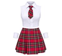 Vxuxlje Femme Tenue Écolière Ensemble Uniforme Scolaire Animé Lingiere | Uniforme Marin,De,Ensemble Complet Cosplay,Soirée,Cadeau Saint-Valentin,Festival Musique,Thème,Noël,Performance,Boîte Nuit