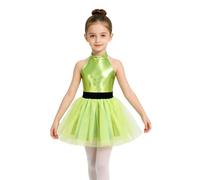 Vxuxlje Fille Robe D'Extraterrestre Pour Filles Costume Garde Galactique Vert 9-10 ans