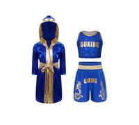 Vxuxlje Fille Tenue Boxe Enfant De Garcon Ensemble Kiki Boxing Short Ans | Graphique Imprimé,Tissu Extensible,Des Shorts Boxe Et Des Gilets,Halloween,Fête Thème,Séance Fitness,Training,Boxing