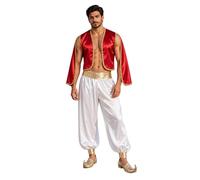 Vxuxlje Homme Costume Halloween Arabe Ensemble De De Prince 2 Pcs Arbre | Ensemble Costume Cosplay Homme,Personnage Conte Fées,Satin Complet,Rave,Spectacle De,Fête Pirates,Mascarade,Boîte Nuit