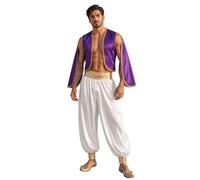 Vxuxlje Homme Costume Halloween Arabe Ensemble De De Prince 2 Pcs Arbre | Ensemble Costume Cosplay Homme,Personnage Conte Fées,Satin Complet,Rave,Spectacle De,Fête Pirates,Mascarade,Boîte Nuit