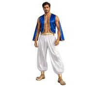 Vxuxlje Homme Costume Halloween Arabe Ensemble De De Prince 2 Pcs Arbre | Ensemble Costume Cosplay Homme,Personnage Conte Fées,Satin Complet,Rave,Spectacle De,Fête Pirates,Mascarade,Boîte Nuit