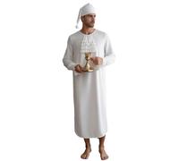 Vxuxlje Homme Robe De Nuit Sissy Pièces Pyjama Chambre Chemise Rayée Noël | Ensemble Nuit Colonial,Costume Historique D'Halloween,Coupe Ample,Mascarade,Anniversaire,Soirée Thème,Festival De Musique