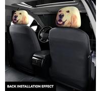 VXXNlnn Adorable housse d'appui-tête de voiture avec imprimé chien golden retriever - 2 pièces universelles pour sièges avant de camions - Housse d'intérieur tendance