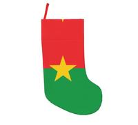 VXXNlnn Bas de Noël 45,7 cm - Drapeau du Burkina Faso pleine impression cheminée décoration de vacances à suspendre, décoration de maison et de bureau