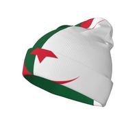 VXXNlnn Bonnet tricoté imprimé drapeau de la Barbade pour l'hiver - élastique pour temps froid, accessoire unisexe pour les voyages en plein air, tenue décontractée, Drapeau de l'Algérie, Taille