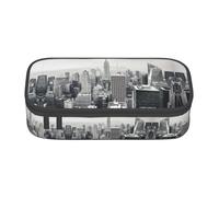 VXXNlnn Burning Guitar Print Trousse à crayons - Organisateur de stylos multifonction, sac de papeterie, parfait pour l'école, le bureau et les voyages, New York noir et blanc., Taille unique