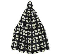 VXXNlnn Cape à capuche d'Halloween - Belle cape sur le thème de lys pour adulte, pour cosplay, fête, carnaval, exposition de bande dessinée