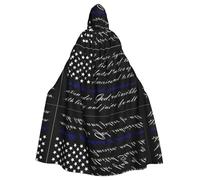 VXXNlnn Cape à capuche unisexe pour adulte - Drapeau de serment d'allégeance - Cape de cosplay pour fêtes, carnavals et événements à thème