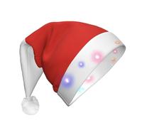 VXXNlnn Chapeau de Noël à LED imprimé drapeau du Chili pour adultes - Chapeau de Père Noël festif, en peluche douce, couvre-chef de fête d'hiver
