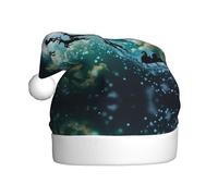 VXXNlnn Chapeau de Noël festif pour adultes - Bonnet de Père Noël unisexe avec motif imprimé de Noël, idéal pour Noël, fêtes de fin d'année