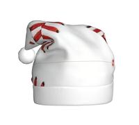 VXXNlnn Chapeau de Noël festif pour adultes - Chapeau de Père Noël unisexe avec dentelle de baseball imprimé gros plan, parfait pour Noël, fêtes de fin d'année