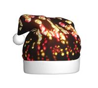 VXXNlnn Chapeau de Noël festif pour adultes - Chapeau de Père Noël unisexe avec imprimé lanterne en papier, parfait pour Noël, fêtes de fin d'année