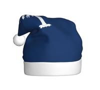 VXXNlnn Chapeau de Noël festif pour adultes - Chapeau de Père Noël unisexe avec motif drapeau de la Caroline du Sud, parfait pour Noël, fêtes de fin d'année